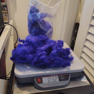 Hand-Dyed Dark Purple Roving Wool .32lb